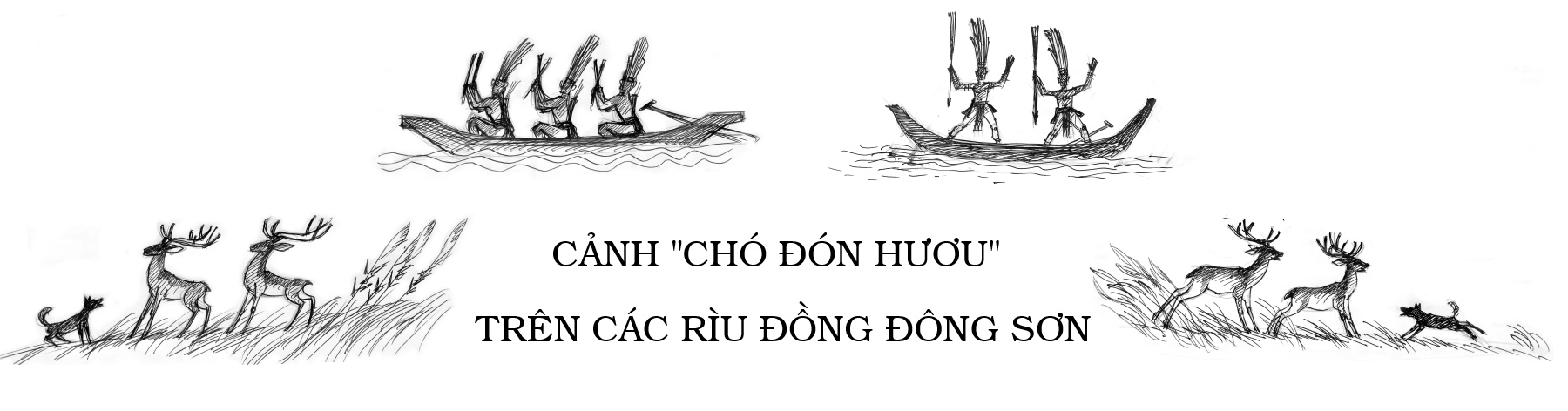 Cảnh “Chó đón hươu” trên các rìu đồng Đông Sơn